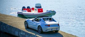 Prince 30 Sport and Mazda MX 5 . Open air driving for the two queens of pleasure