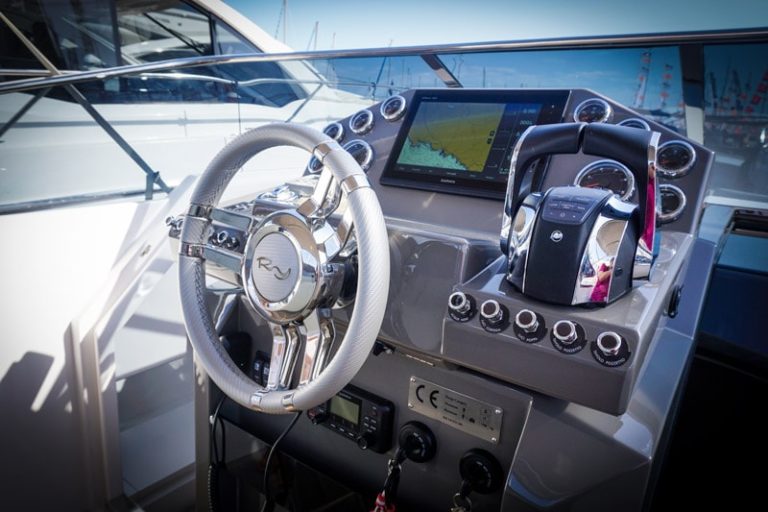 Rio Yachts custom steering wheel