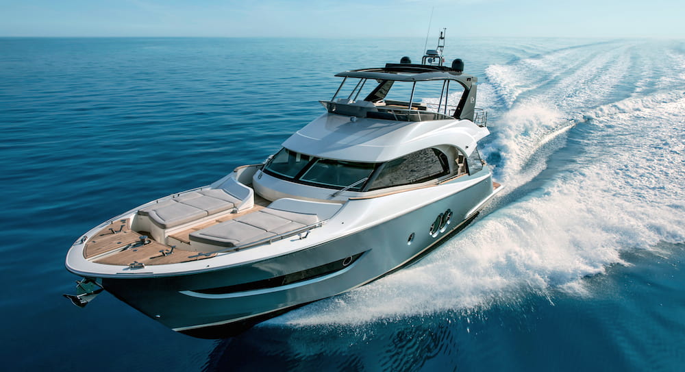 MCY66 sea trial at Venice Boat Show