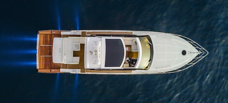 Rio Yachts Sport Coupe 56 seen from the sky