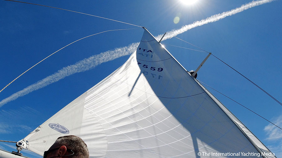 hi-tech Dacron sails, mainsail