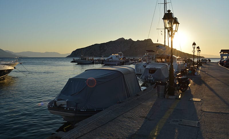 Boat camping, port of Perdika