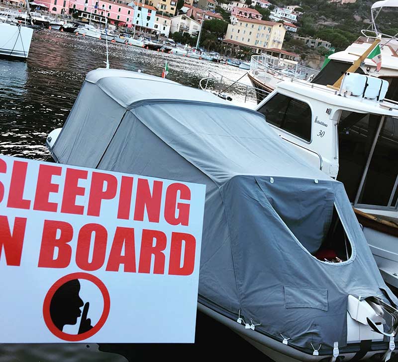 sleeping on board