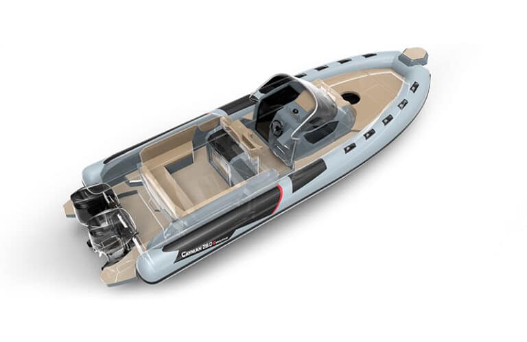 Cayman-28.0-Executive-top-view-and-engines