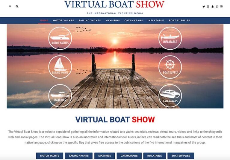 New Virtual Boat Show homepage