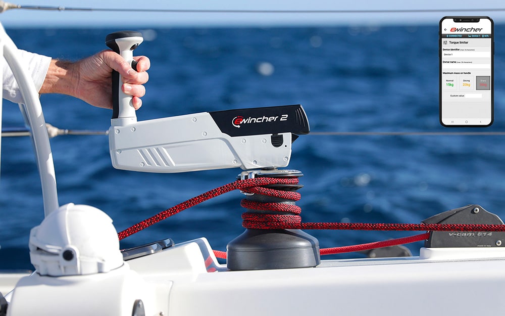 electric yacht winch handle