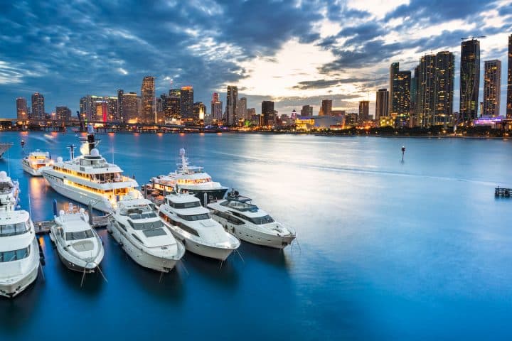 Boating in Biscayne Bay Miami