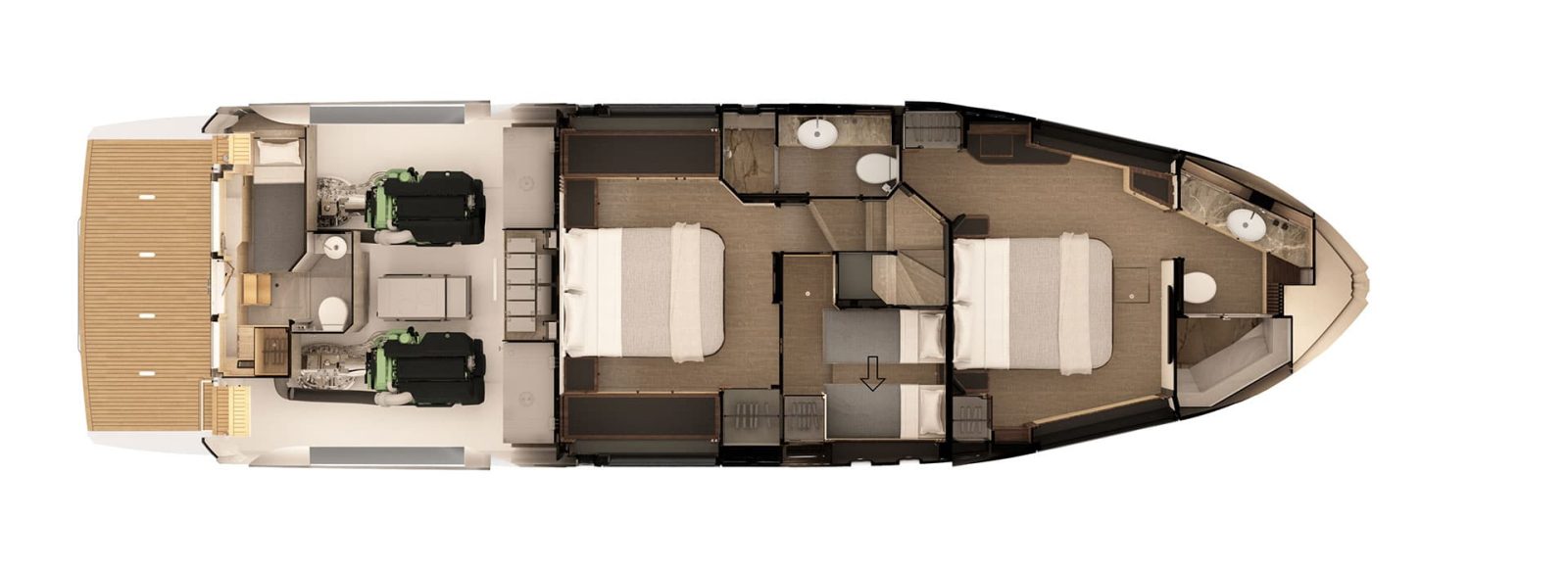 Layout-lower-deck-Flybridge-52-FLY