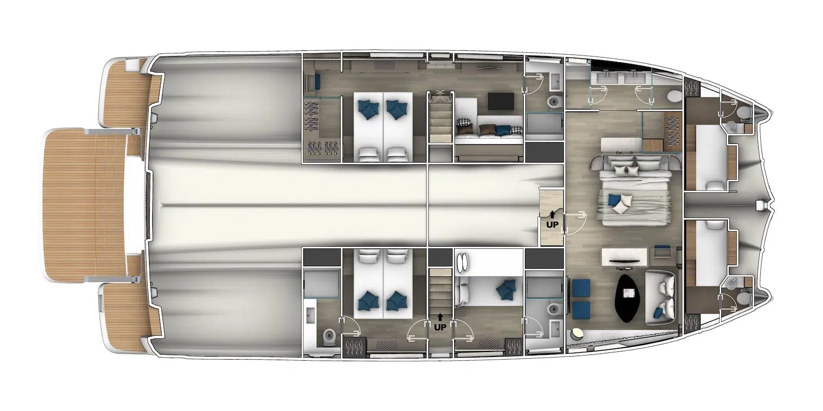 Interior 4 + 2 camarotes Galley Up