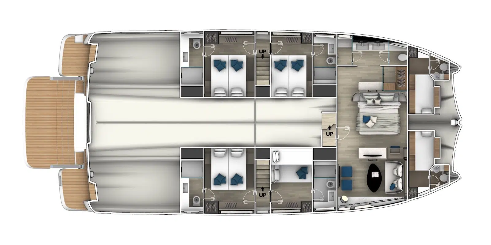 Interior 5 + 2 camarotes Galley Up