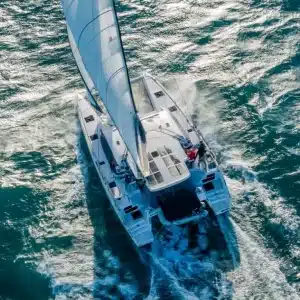 Outremer-55-sailing-aerial-view