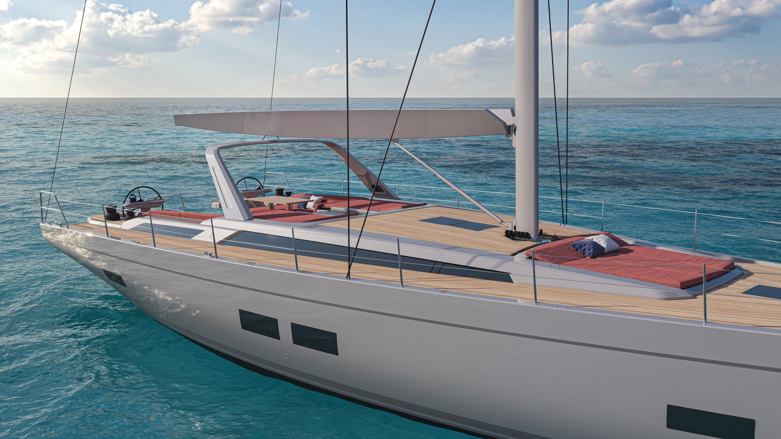 cantiere del pardo Grand Soleil 60LC with rollbar