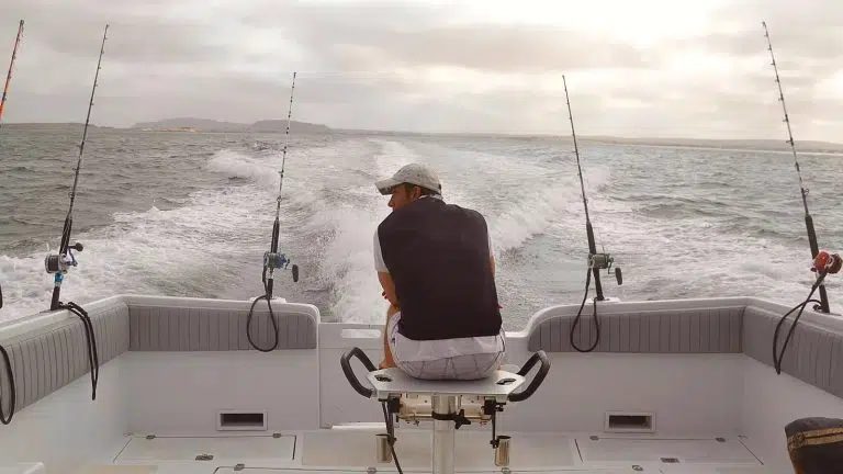 Lures and wake in offshore trolling