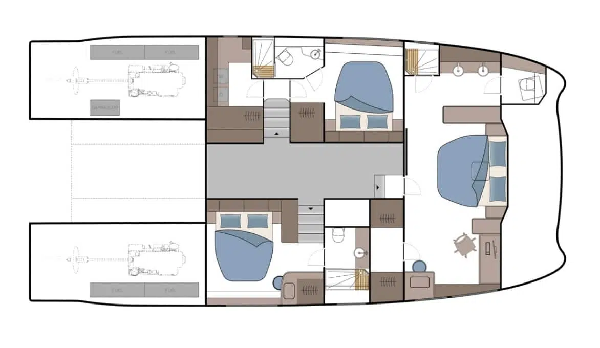 3 Cabin-Version with Owner Suite Desk