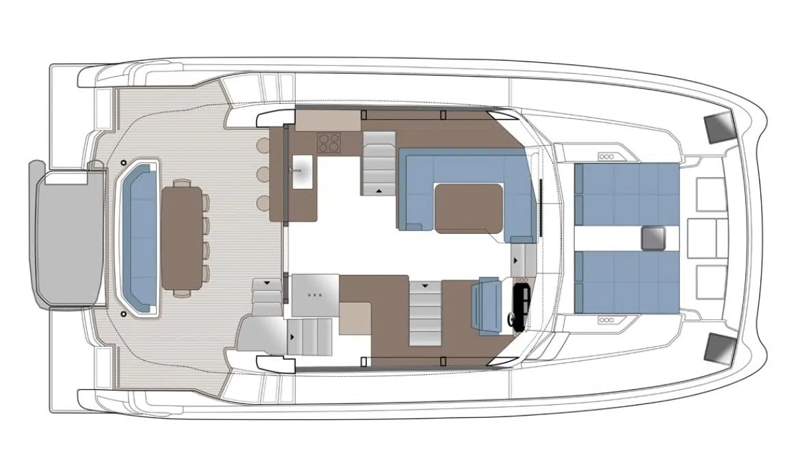 Main Deck with Interior Helm Station