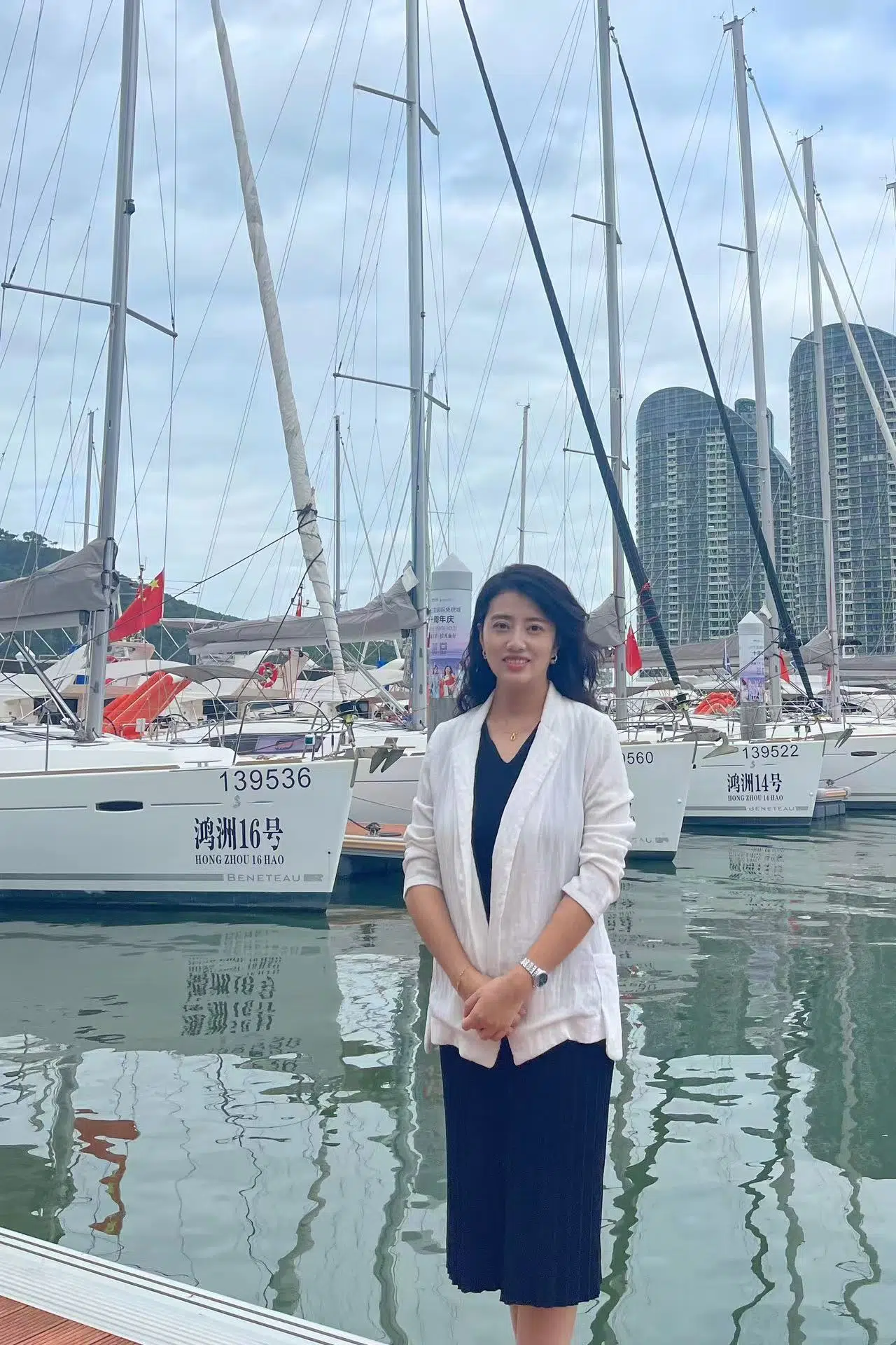 Yolanda Liu Boating Sanya 2024