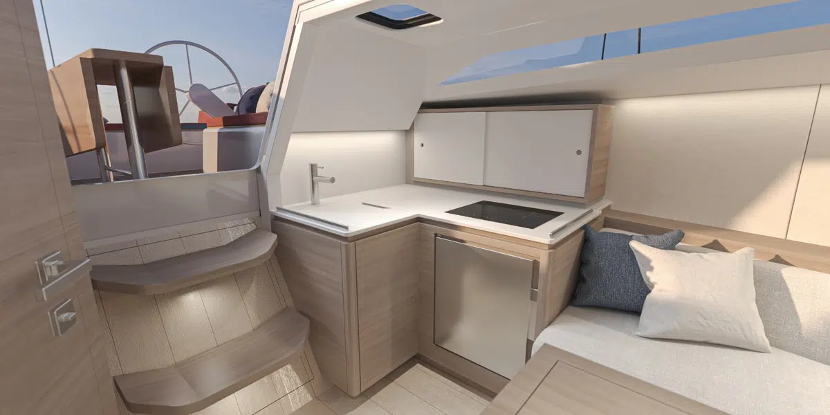 grand soleil blue interior details