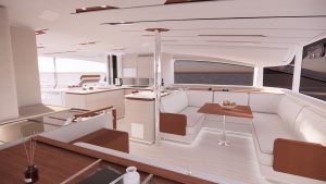 aquila 50 sail salon galley