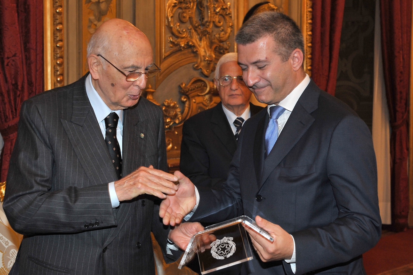 Presidente Giorgio Napolitano e Luca DAmbrosio